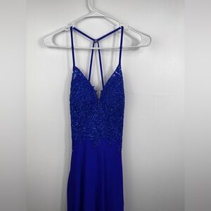 Windsor Royal Blue Beaded Dress